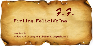 Firling Feliciána névjegykártya
